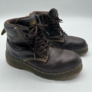 Dr. Martens Winch Industrial Brown Leather Steel Toe Work Combat Boots Men’s 8
